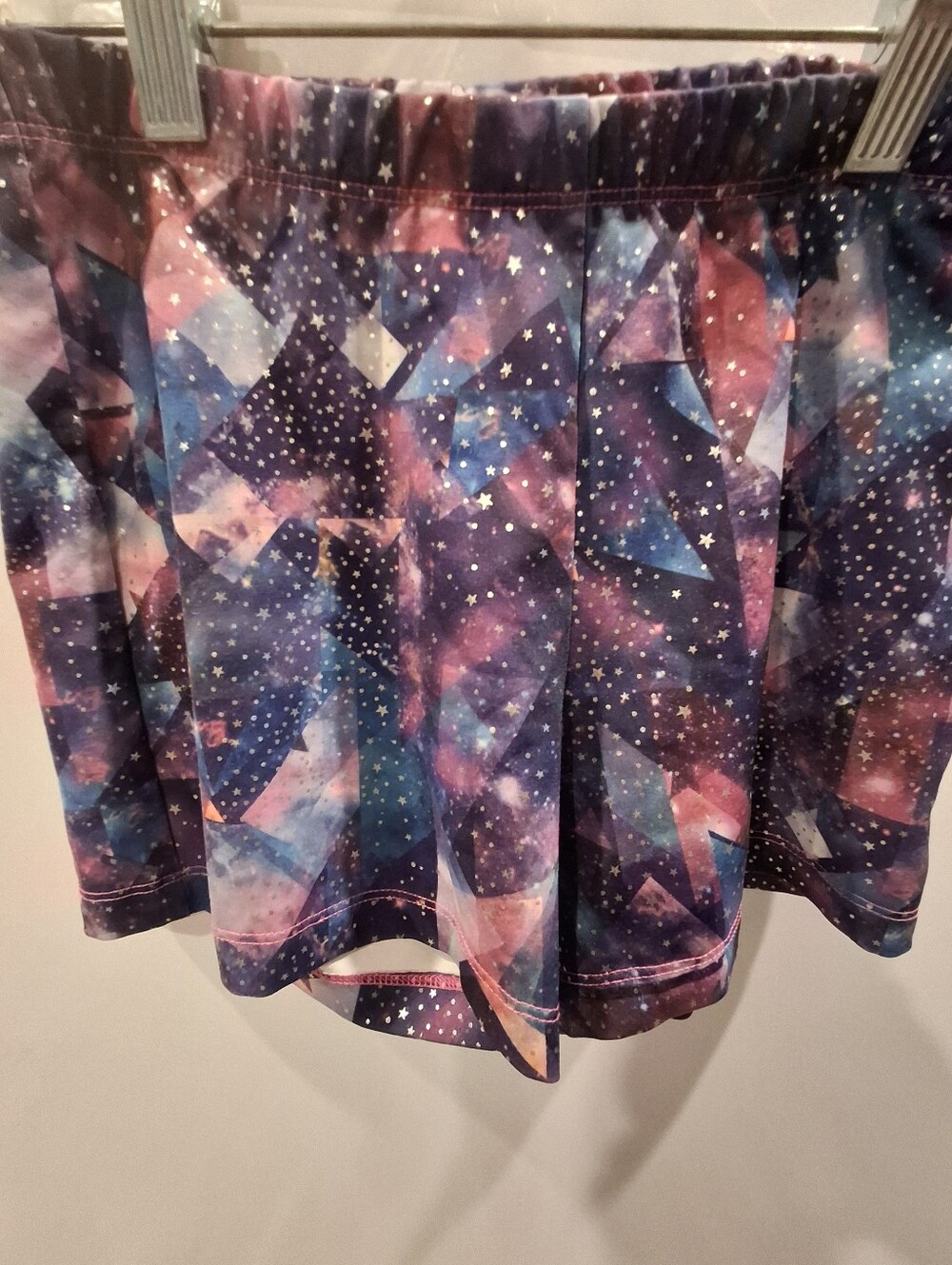 Galaxy Print Girls Shorts - Multicolor
